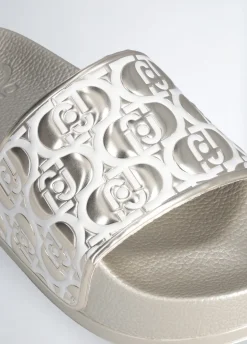 Ciabatte platform effetto laminato