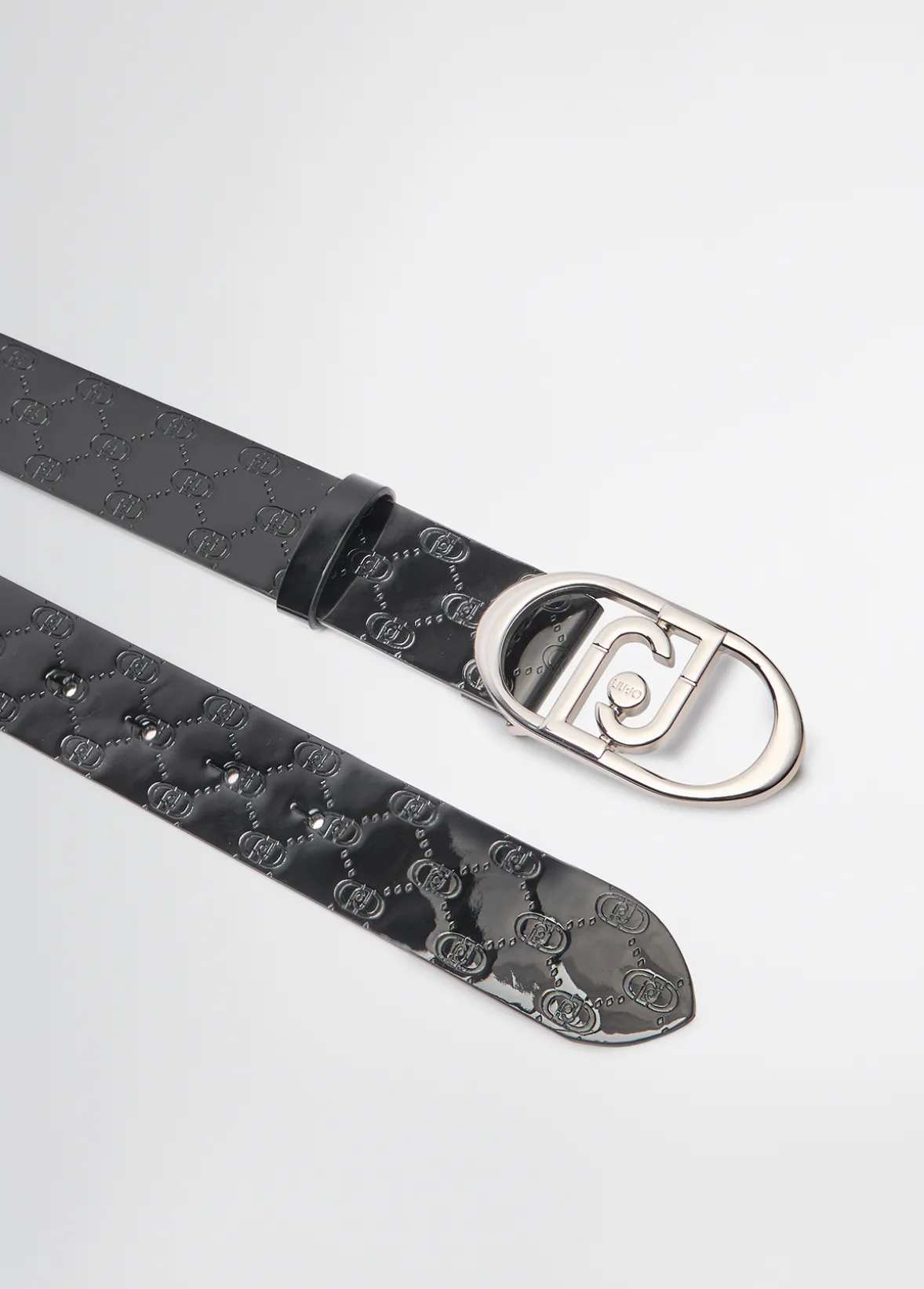 Cintura in pelle con logo