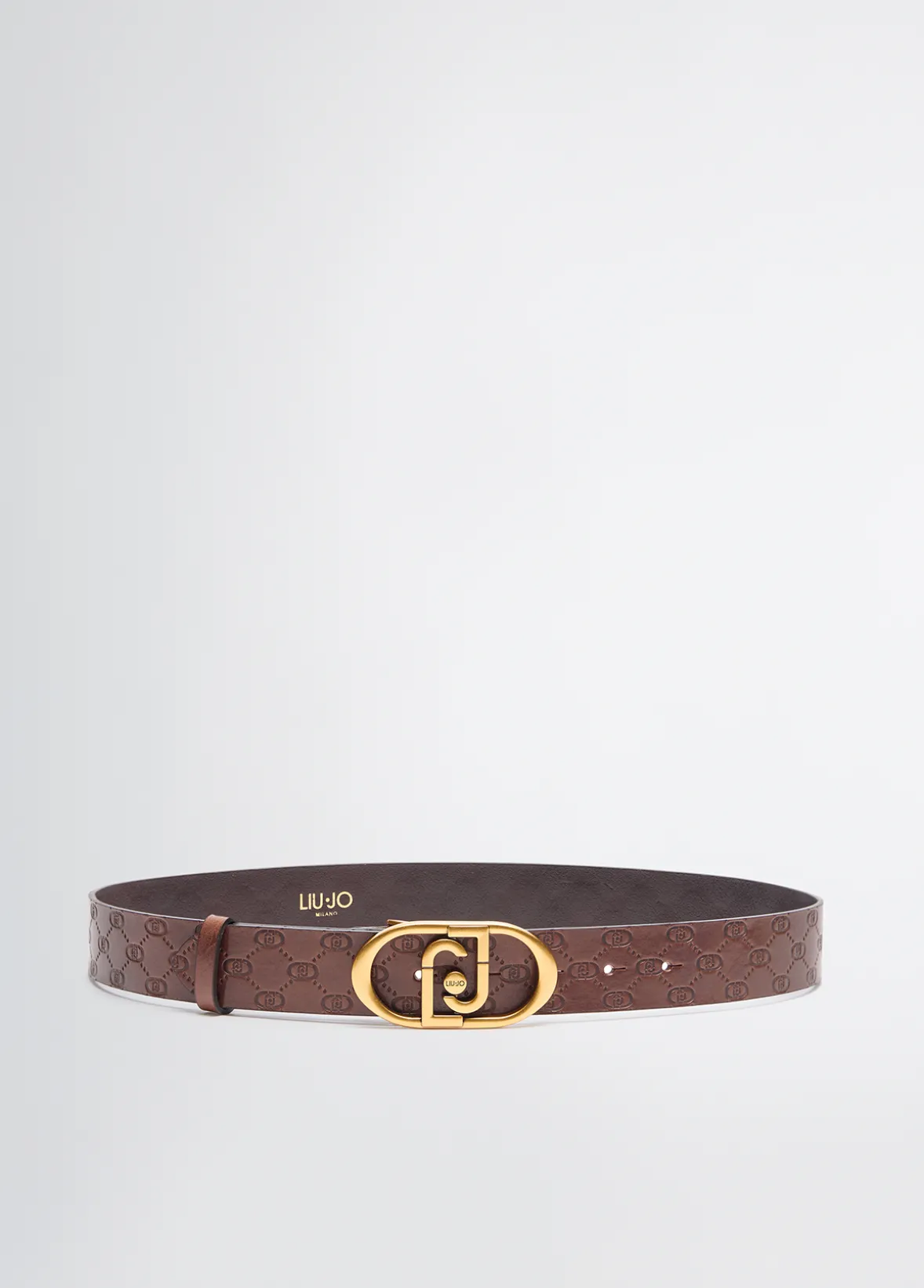 Cintura in pelle con logo