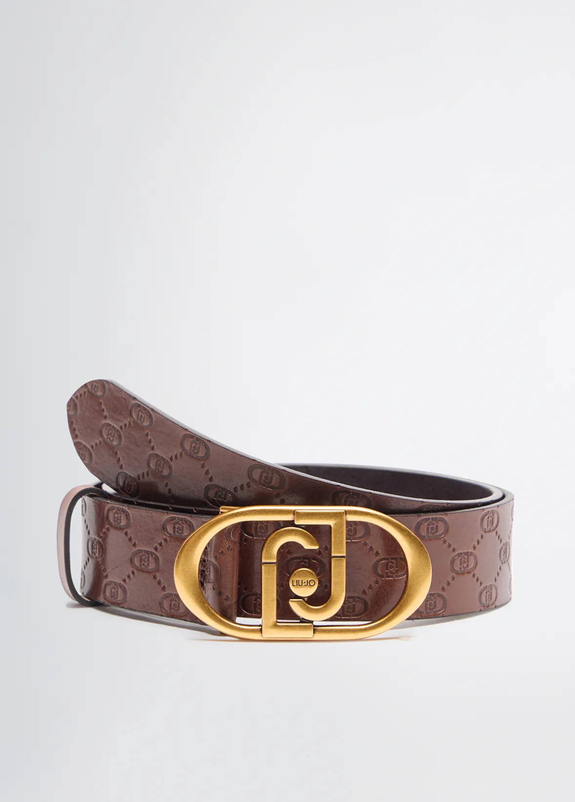 Cintura in pelle con logo
