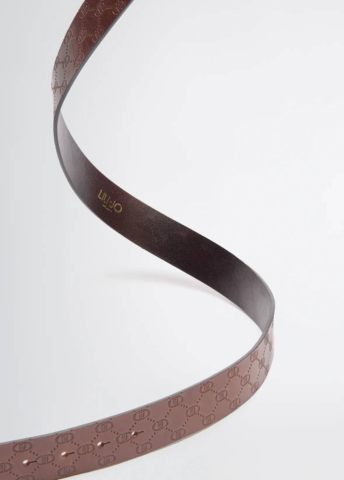 Cintura in pelle con logo