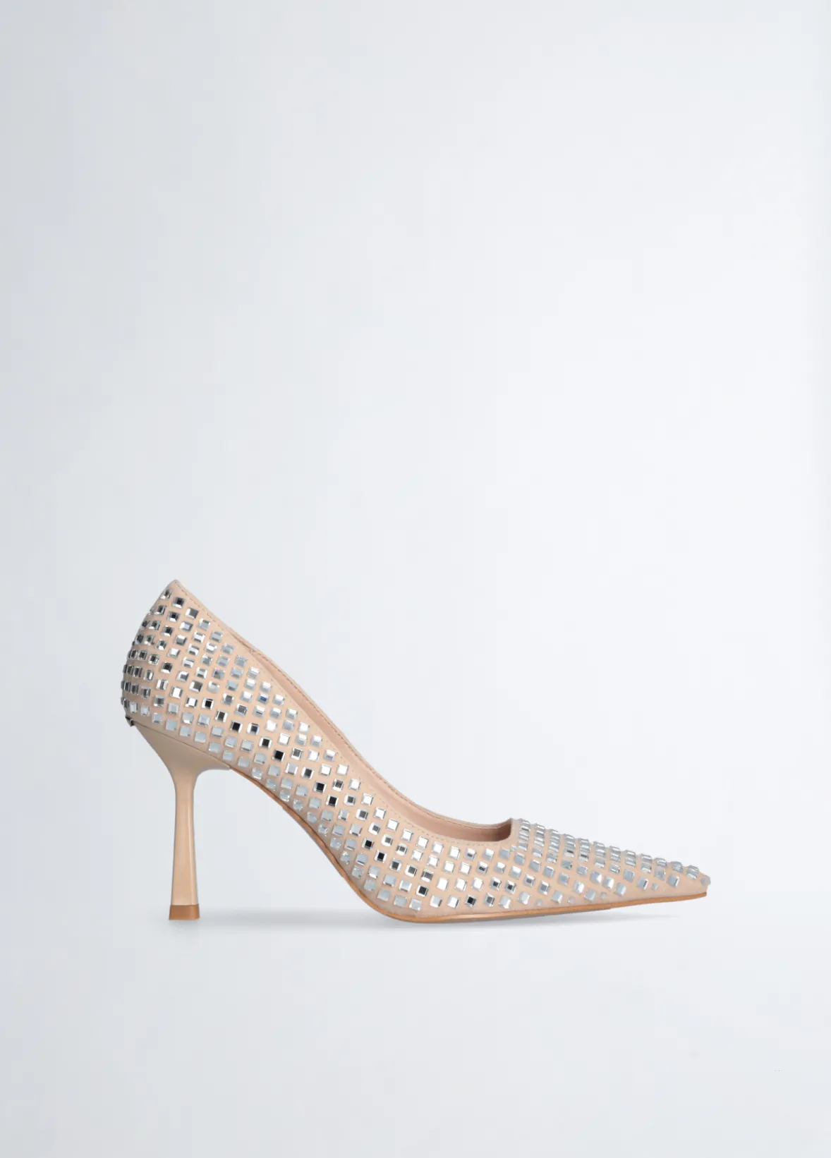 Décolleté nude full strass