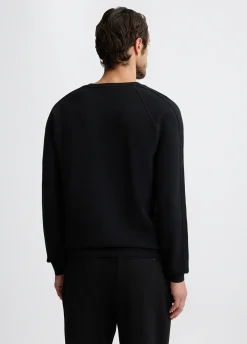 Felpa con inserti in maglia