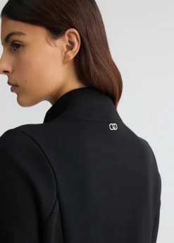 Felpa con zip e strass