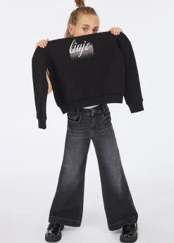 Felpa in cotone con logo