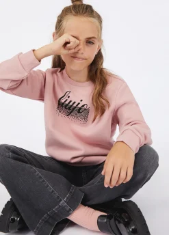 Felpa in cotone con logo