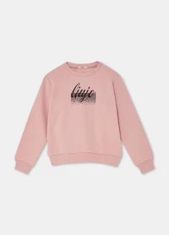 Felpa in cotone con logo