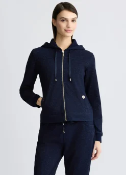 Felpa in lurex® con zip