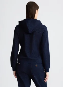 Felpa in lurex® con zip