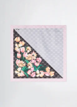 Foulard con angolo floreale