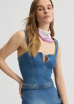 Foulard con angolo floreale