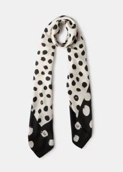 Foulard con stampa a pois