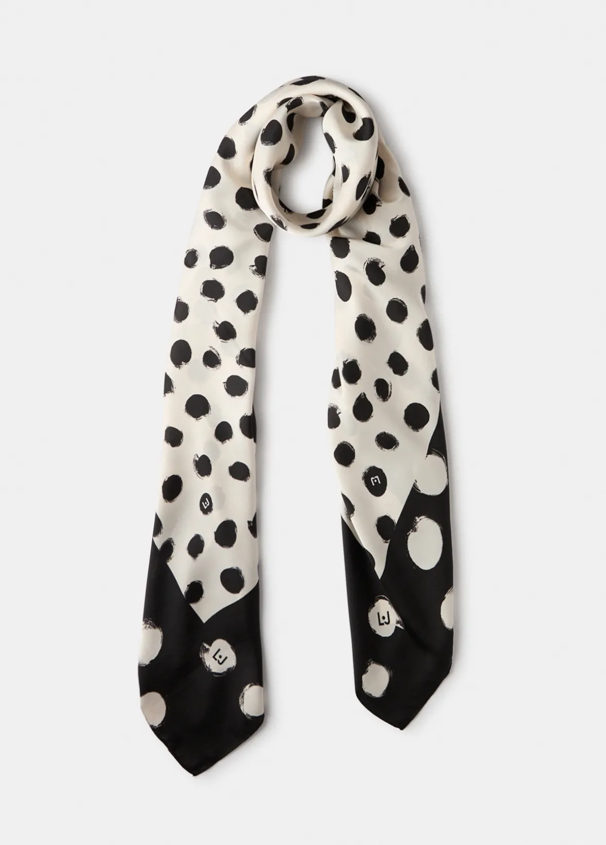 Foulard con stampa a pois