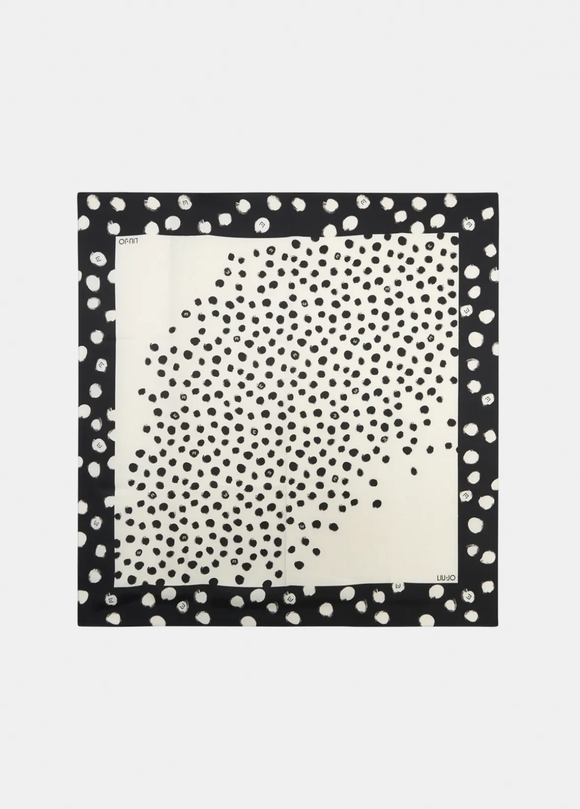 Foulard con stampa a pois