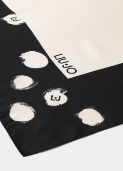 Foulard con stampa a pois
