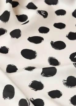 Foulard con stampa a pois