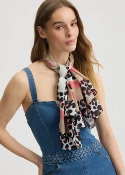 Foulard con stampa animalier