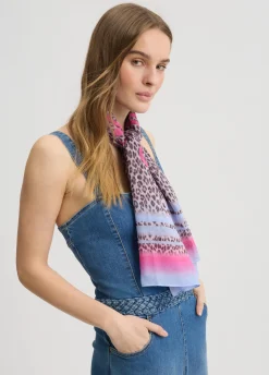 Foulard con stampa animalier