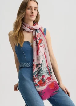Foulard con stampa floreale