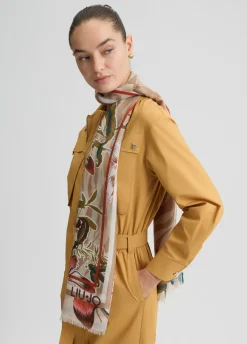 Foulard con stampa floreale