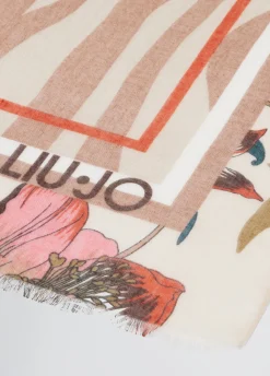 Foulard con stampa floreale