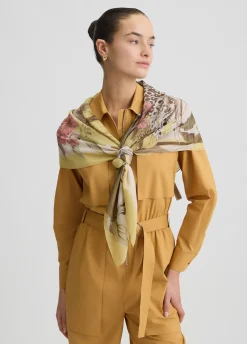Foulard con stampa floreale