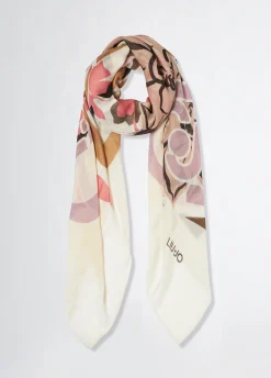 Foulard lurex® con stampa floreale