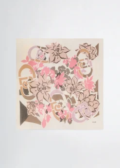 Foulard lurex® con stampa floreale