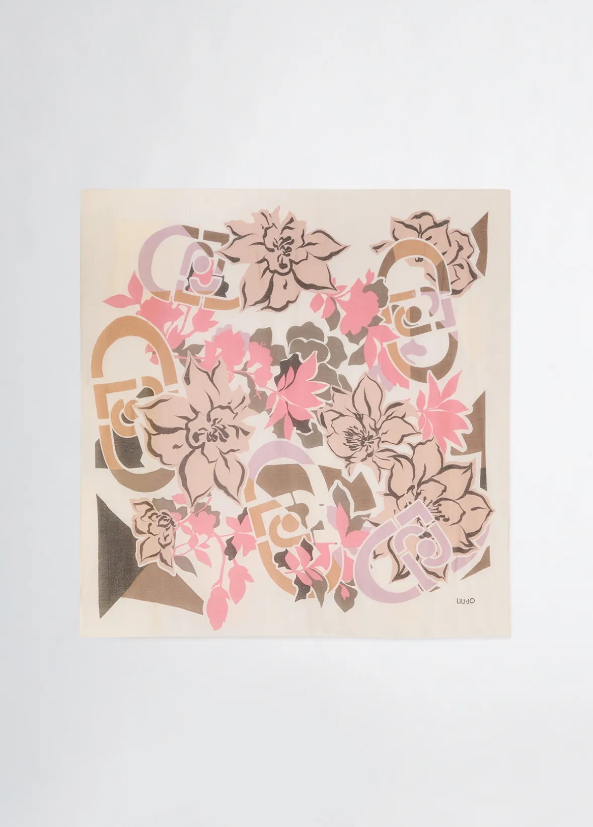 Foulard lurex® con stampa floreale