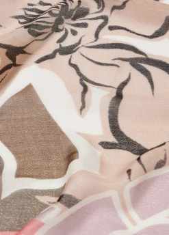 Foulard lurex® con stampa floreale