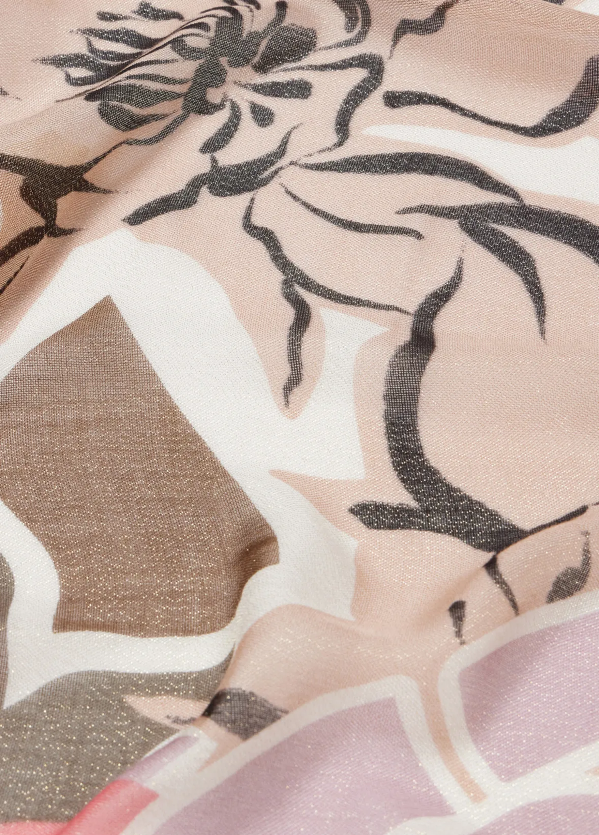 Foulard lurex® con stampa floreale