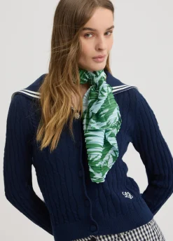 Foulard plissé stampato