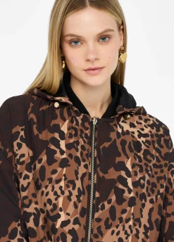Giacca animalier in nylon