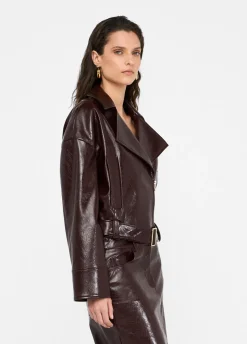 Giacca biker glossy