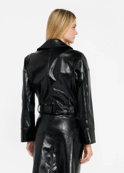 Giacca biker glossy