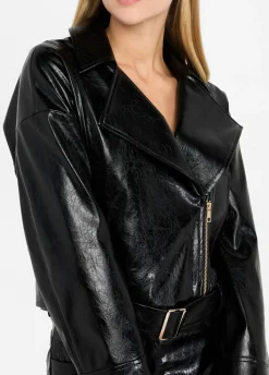 Giacca biker glossy