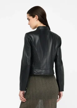Giacca biker in pelle