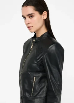 Giacca biker in pelle