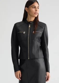 Giacca biker in pelle