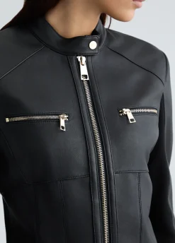 Giacca biker in pelle