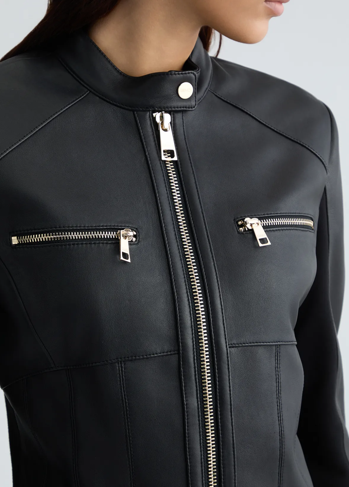 Giacca biker in pelle