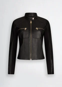 Giacca biker in pelle
