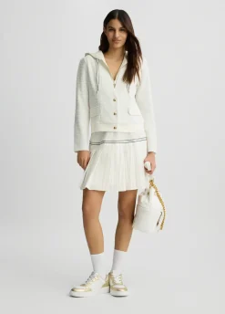Giacca bouclé con cappuccio
