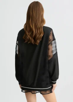 Giacca con zip e logo