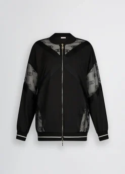 Giacca con zip e logo
