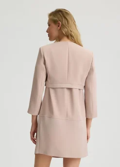 Giacca cropped in envers satin