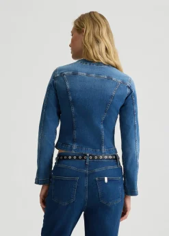 Giacca di jeans con catena gioiello