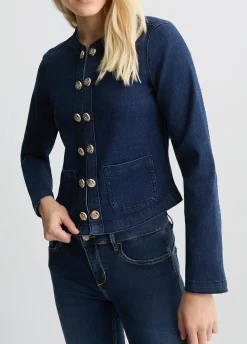 Giacca di jeans con catena gioiello