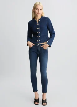 Giacca di jeans con catena gioiello