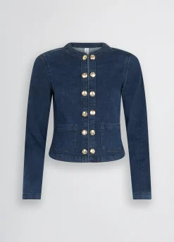 Giacca di jeans con catena gioiello